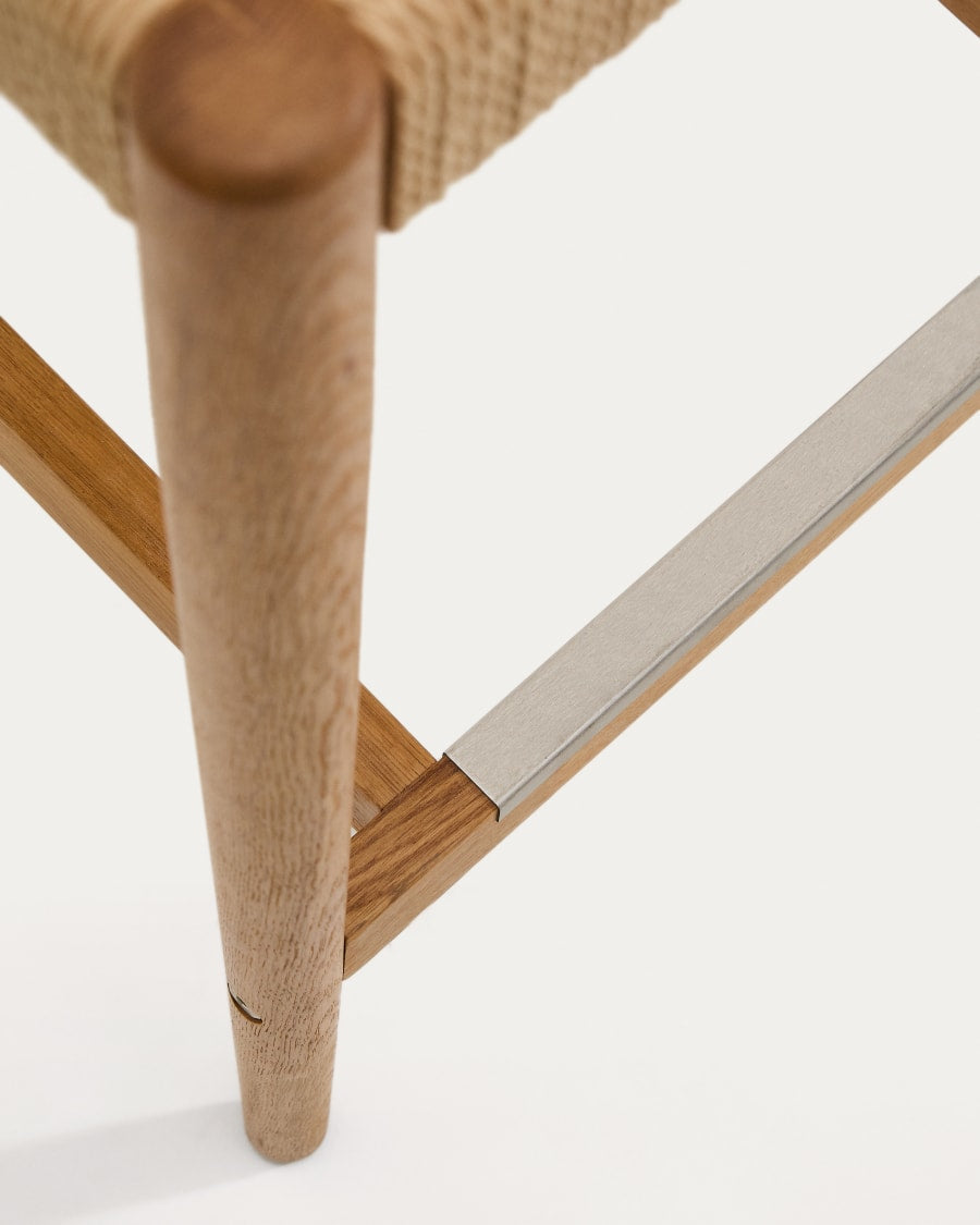 Wood & Rope Japandi Stool