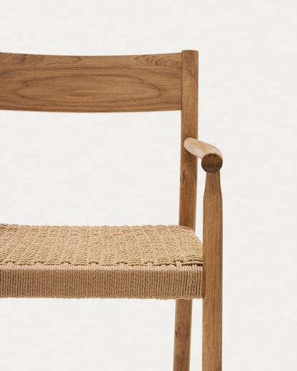 Japandi Wood and Rope Chair