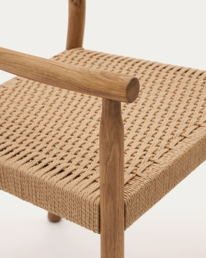 Japandi Wood and Rope Chair