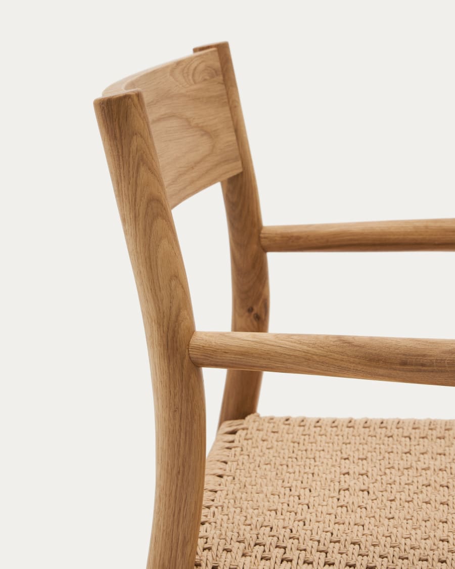 Japandi Wood and Rope Chair