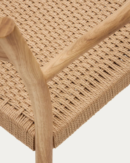 Japandi Wood and Rope Chair