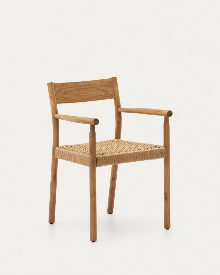 Japandi Wood and Rope Chair