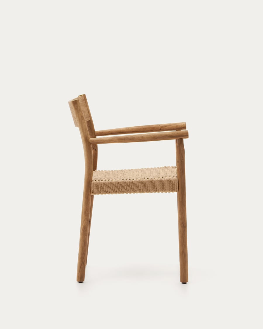 Japandi Wood and Rope Chair