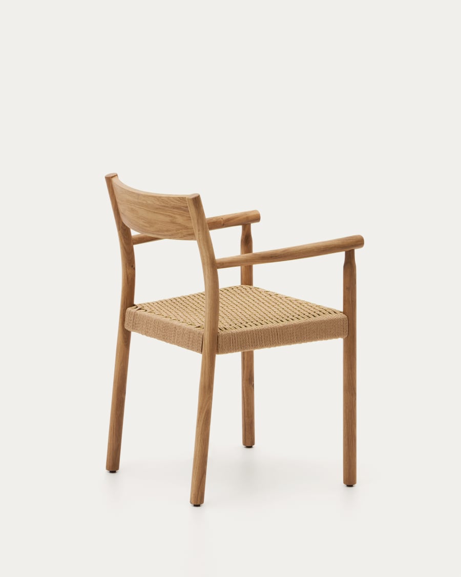 Japandi Wood and Rope Chair