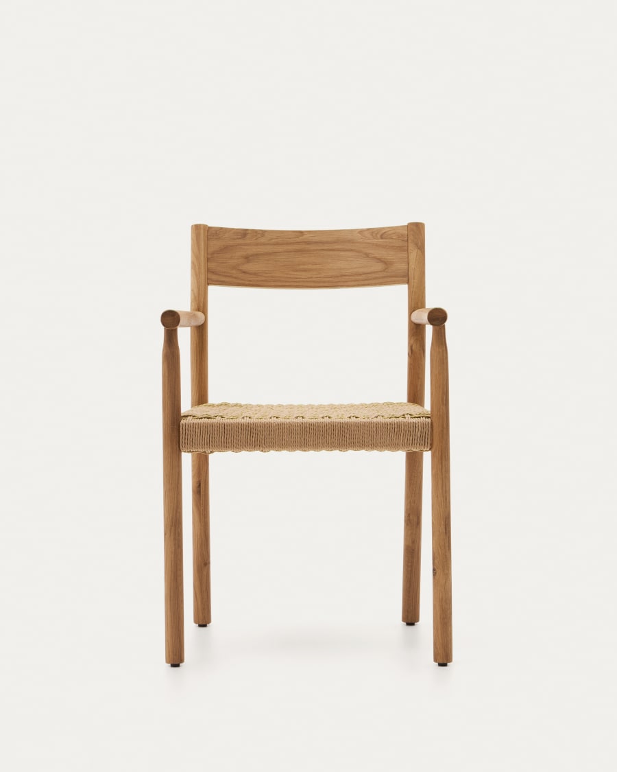 Japandi Wood and Rope Chair