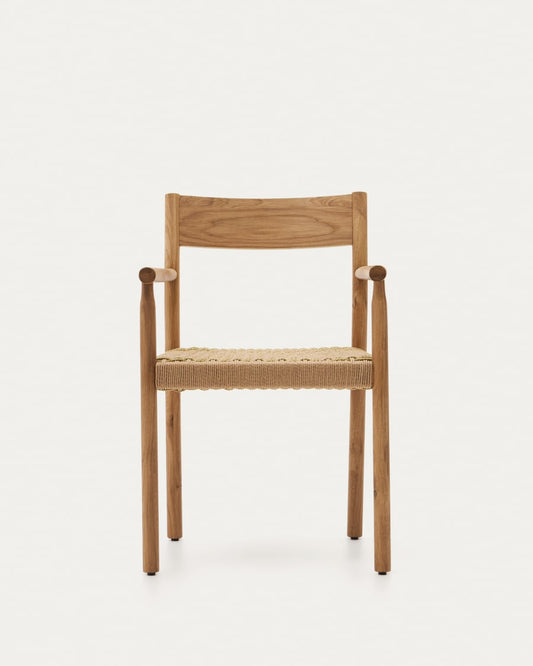 Japandi Wood and Rope Chair