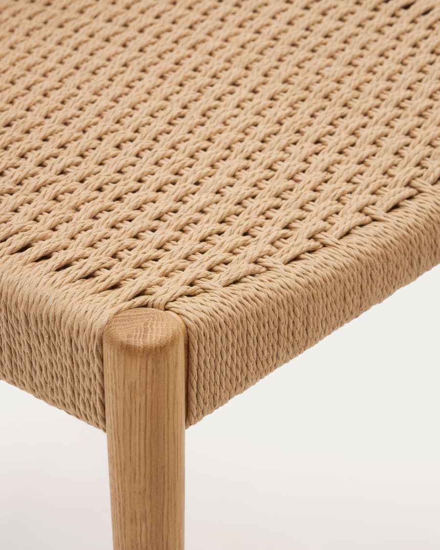 Japandi Wood and Rope Chair