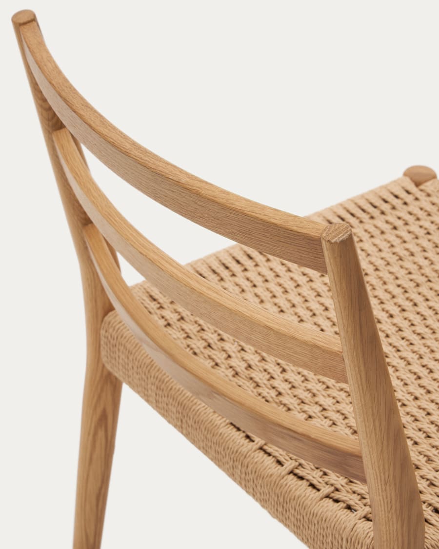 Japandi Wood and Rope Chair