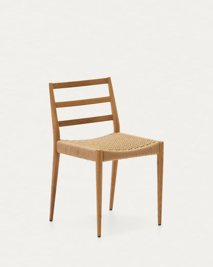 Japandi Wood and Rope Chair