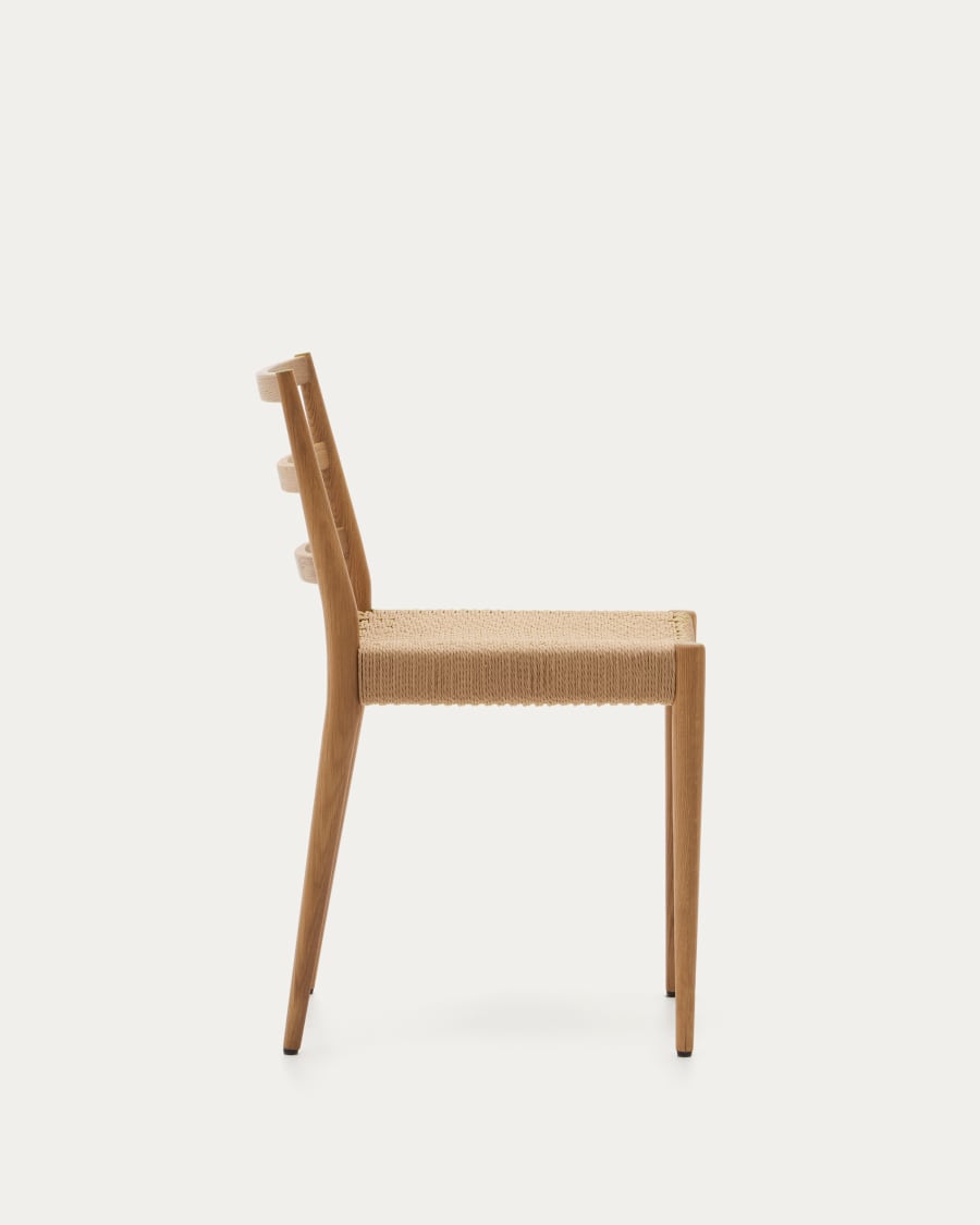 Japandi Wood and Rope Chair