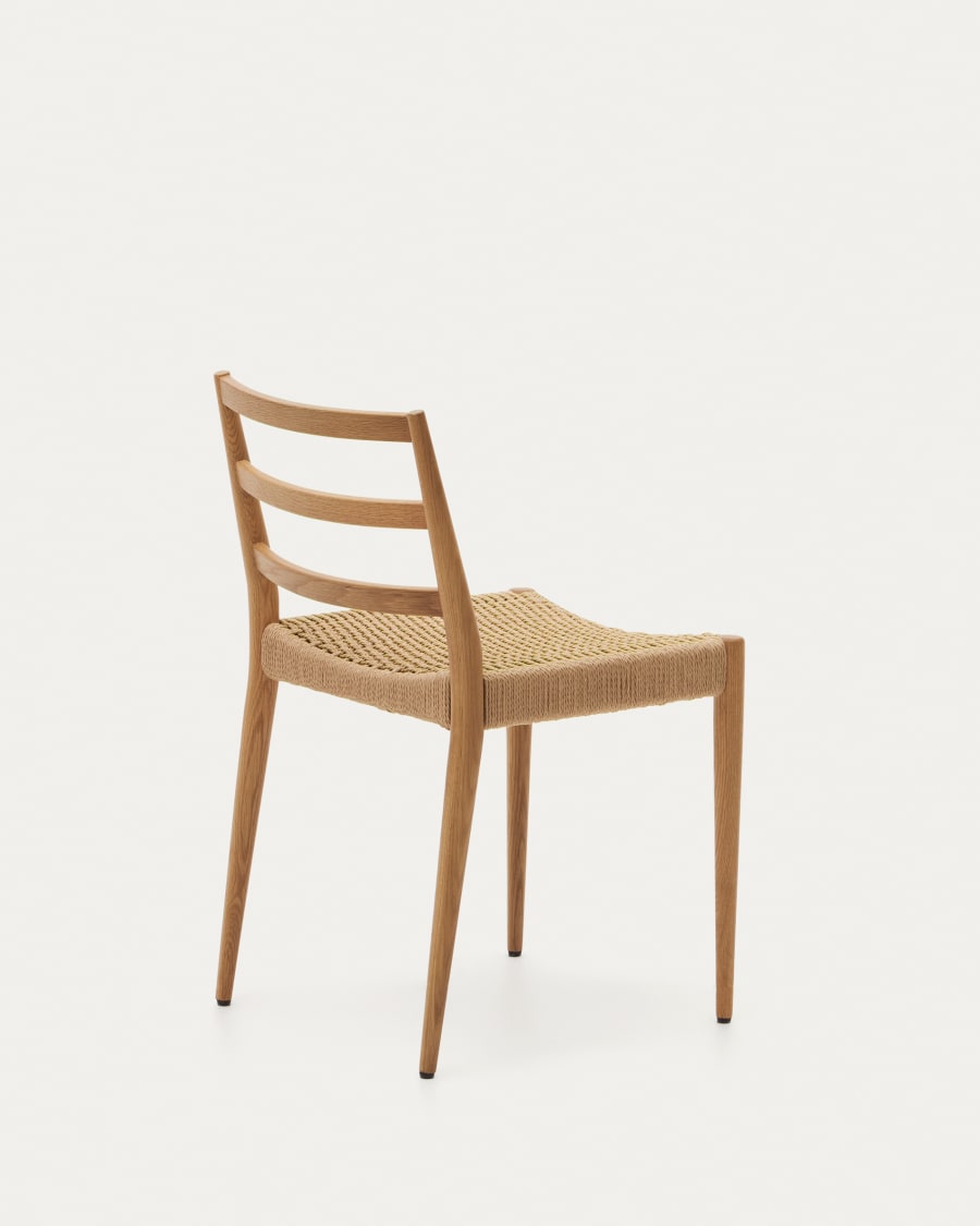 Japandi Wood and Rope Chair