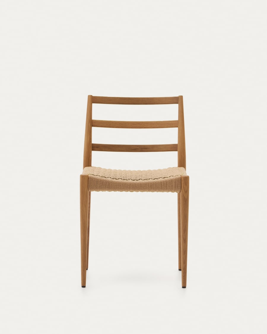 Japandi Wood and Rope Chair