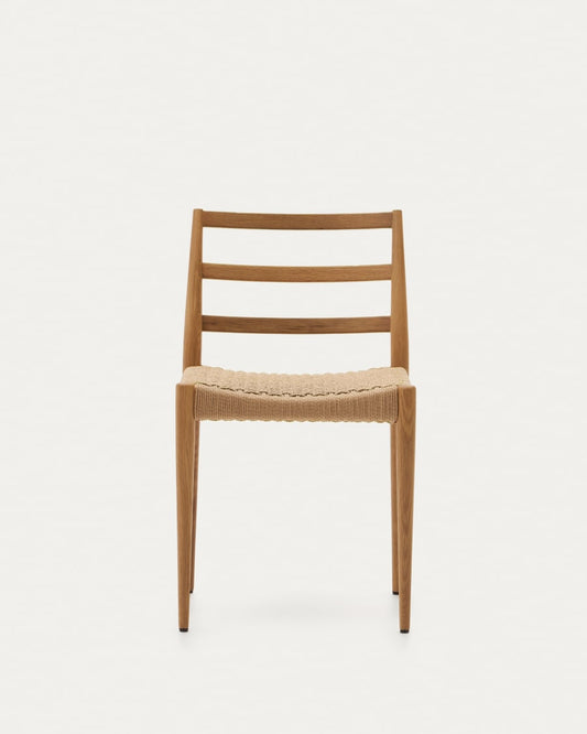 Japandi Wood and Rope Chair