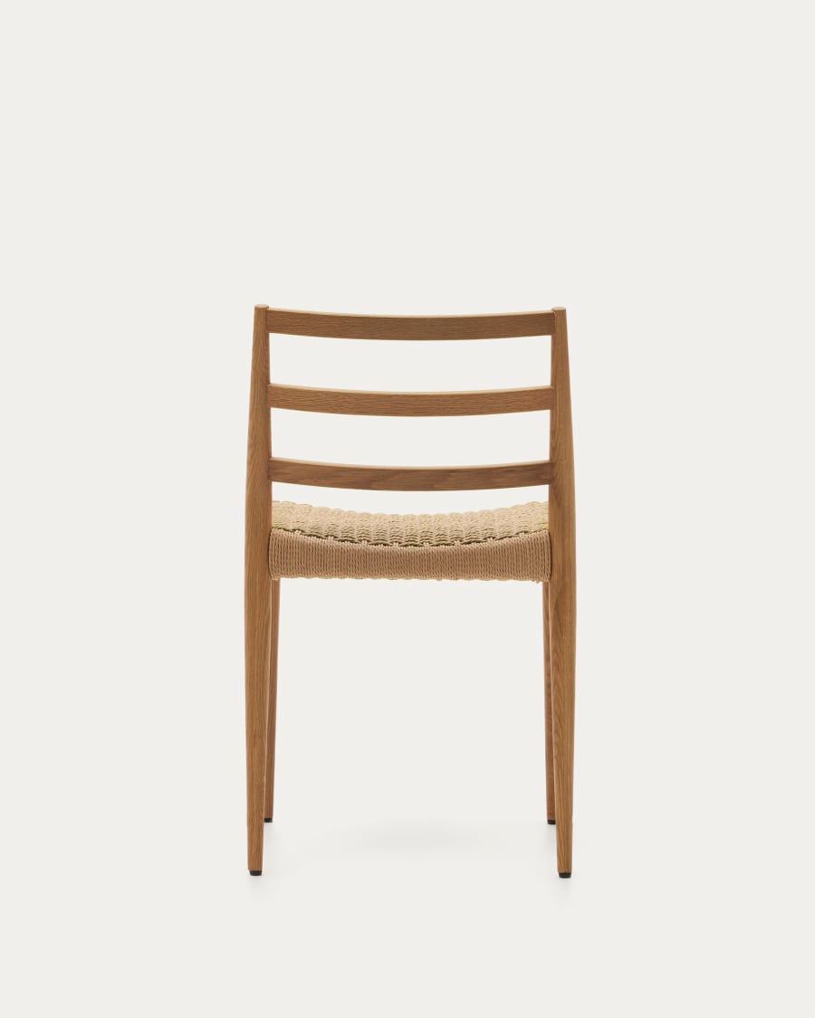 Japandi Wood and Rope Chair