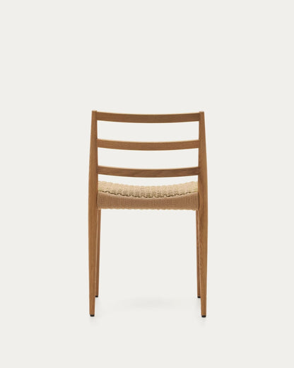 Japandi Wood and Rope Chair