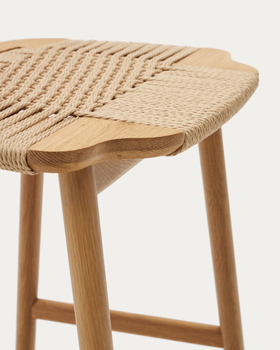 Japandi Woven Stool Chair