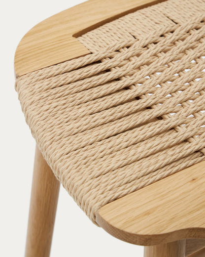 Japandi Woven Stool Chair