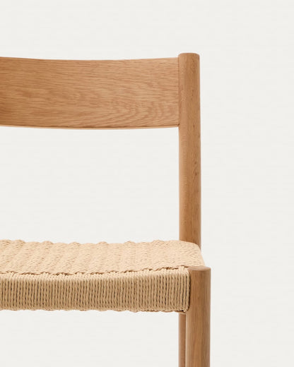 Japandi Stool Chair with Backrest