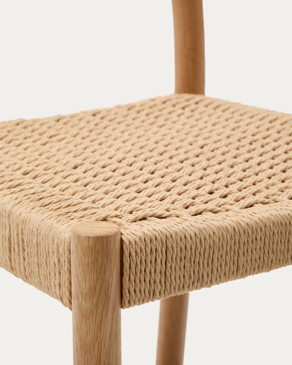 Japandi Stool Chair with Backrest