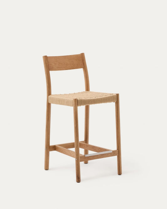 Japandi Stool Chair with Backrest