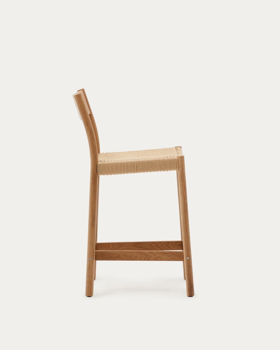 Japandi Stool Chair with Backrest