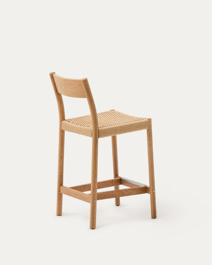 Japandi Stool Chair with Backrest