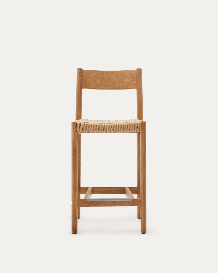 Japandi Stool Chair with Backrest