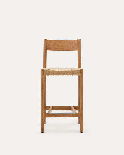 Japandi Stool Chair with Backrest