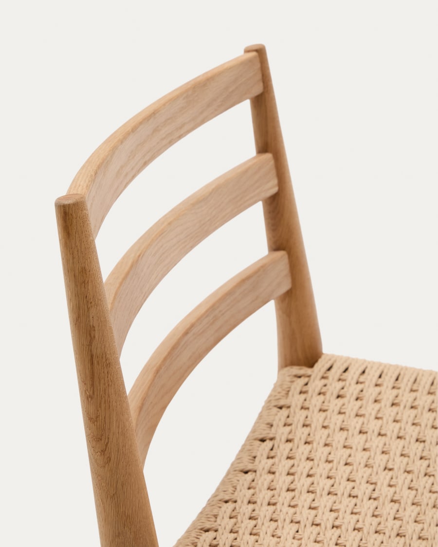 Japandi Lightwood Stool Chair