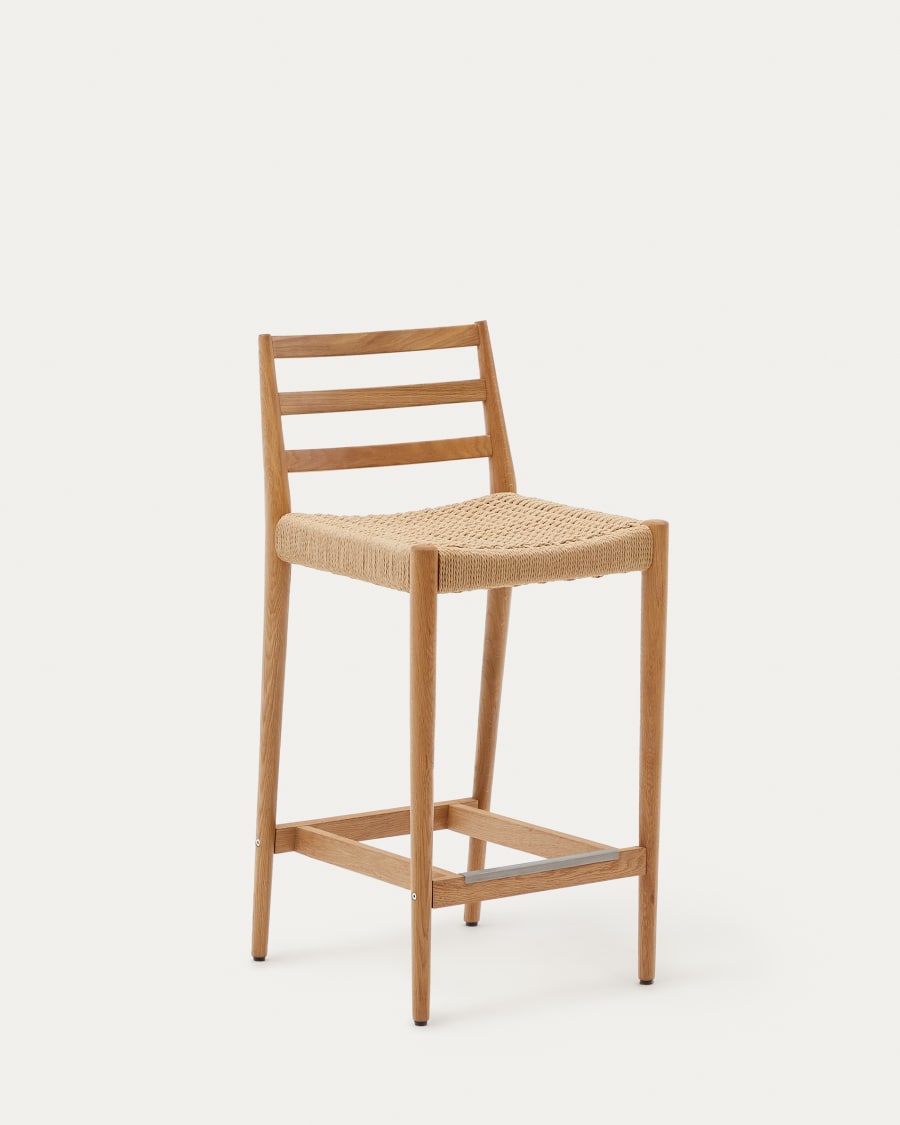 Japandi Lightwood Stool Chair