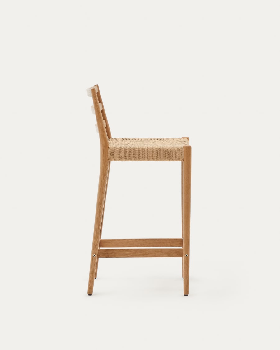 Japandi Lightwood Stool Chair