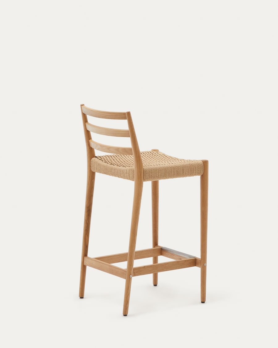 Japandi Lightwood Stool Chair