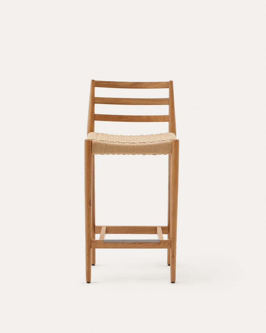 Japandi Lightwood Stool Chair