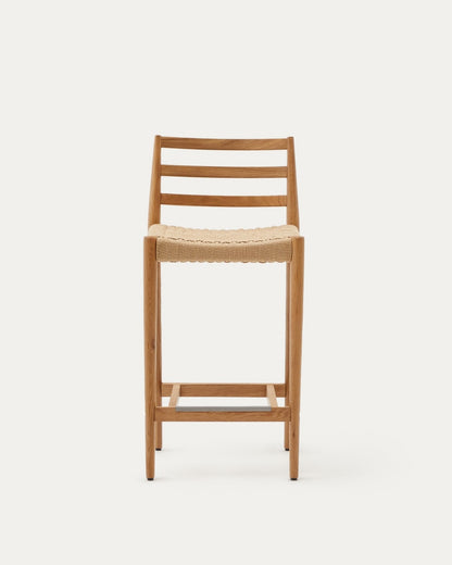 Japandi Lightwood Stool Chair