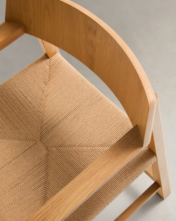 Japandi Wood & Jute Chair
