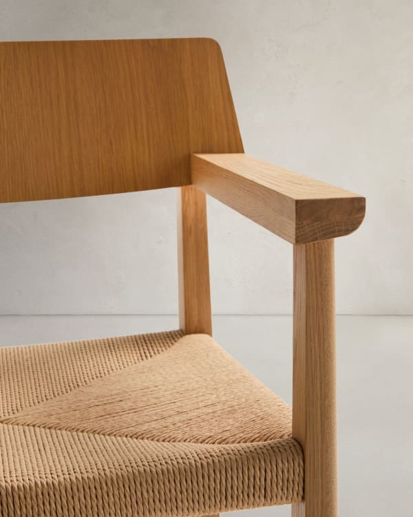 Japandi Wood & Jute Chair