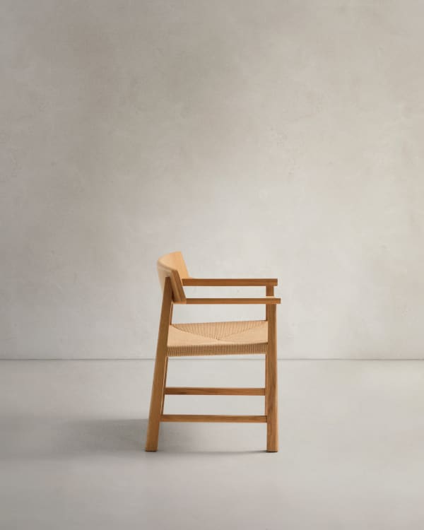 Japandi Wood & Jute Chair
