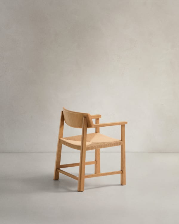 Japandi Wood & Jute Chair
