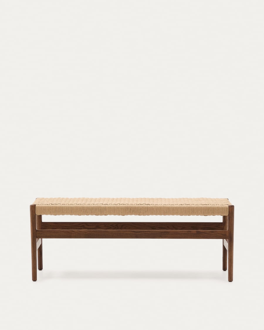 Japandi Wood and Rope Bench