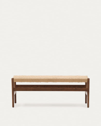 Japandi Wood and Rope Bench