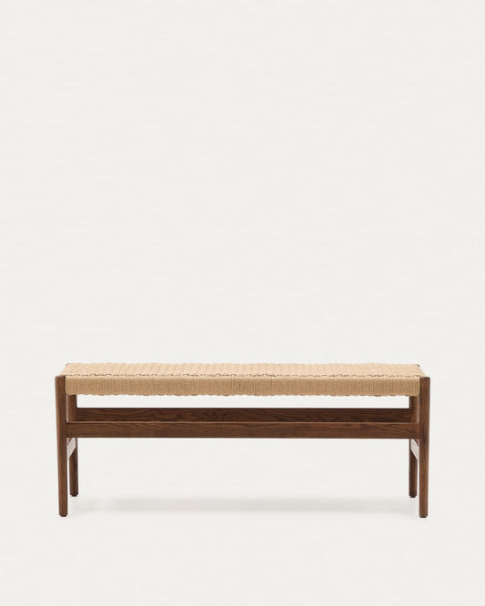 Japandi Wood and Rope Bench