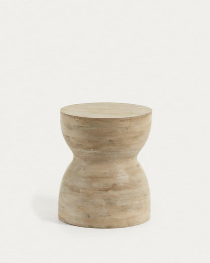 Japandi Solid Wood Side Table 