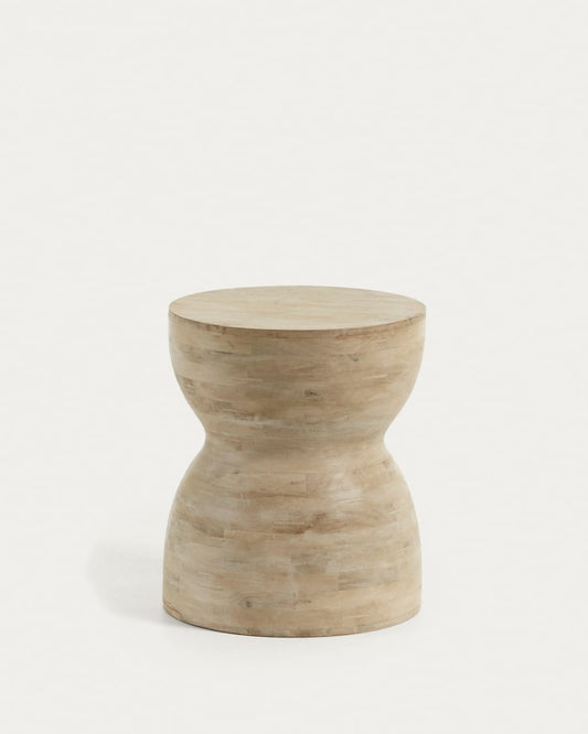 Japandi Solid Wood Side Table 