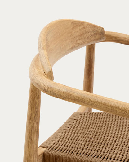 Japandi Wood and Rope Chair