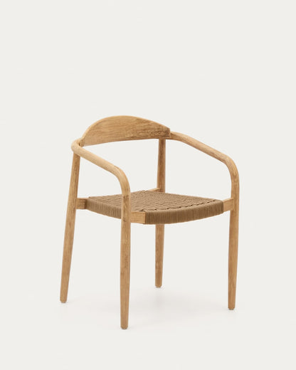 Japandi Wood and Rope Chair