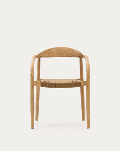 Japandi Wood and Rope Chair