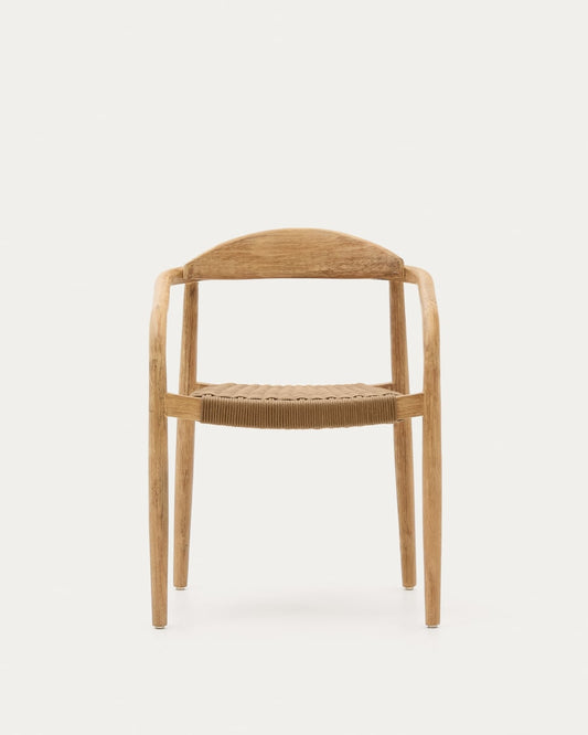 Japandi Wood and Rope Chair