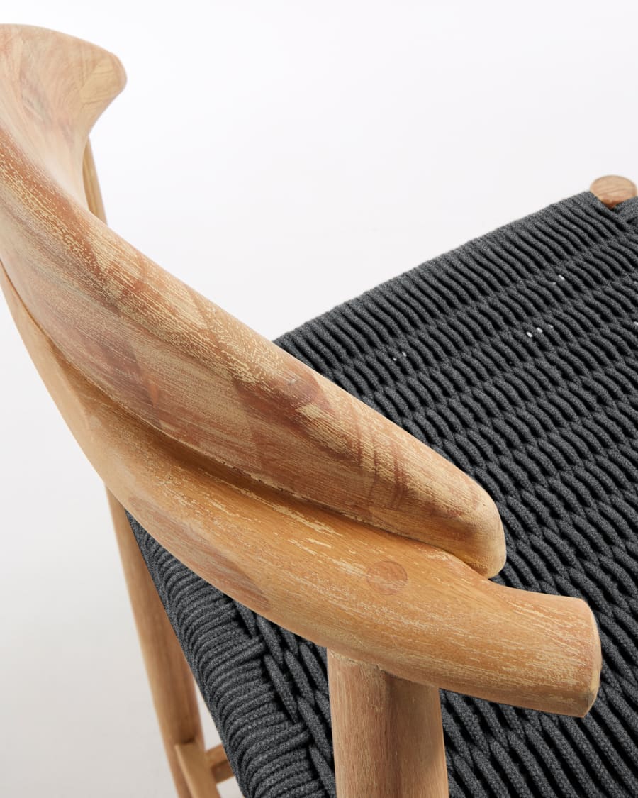Black Rope Japandi Stool
