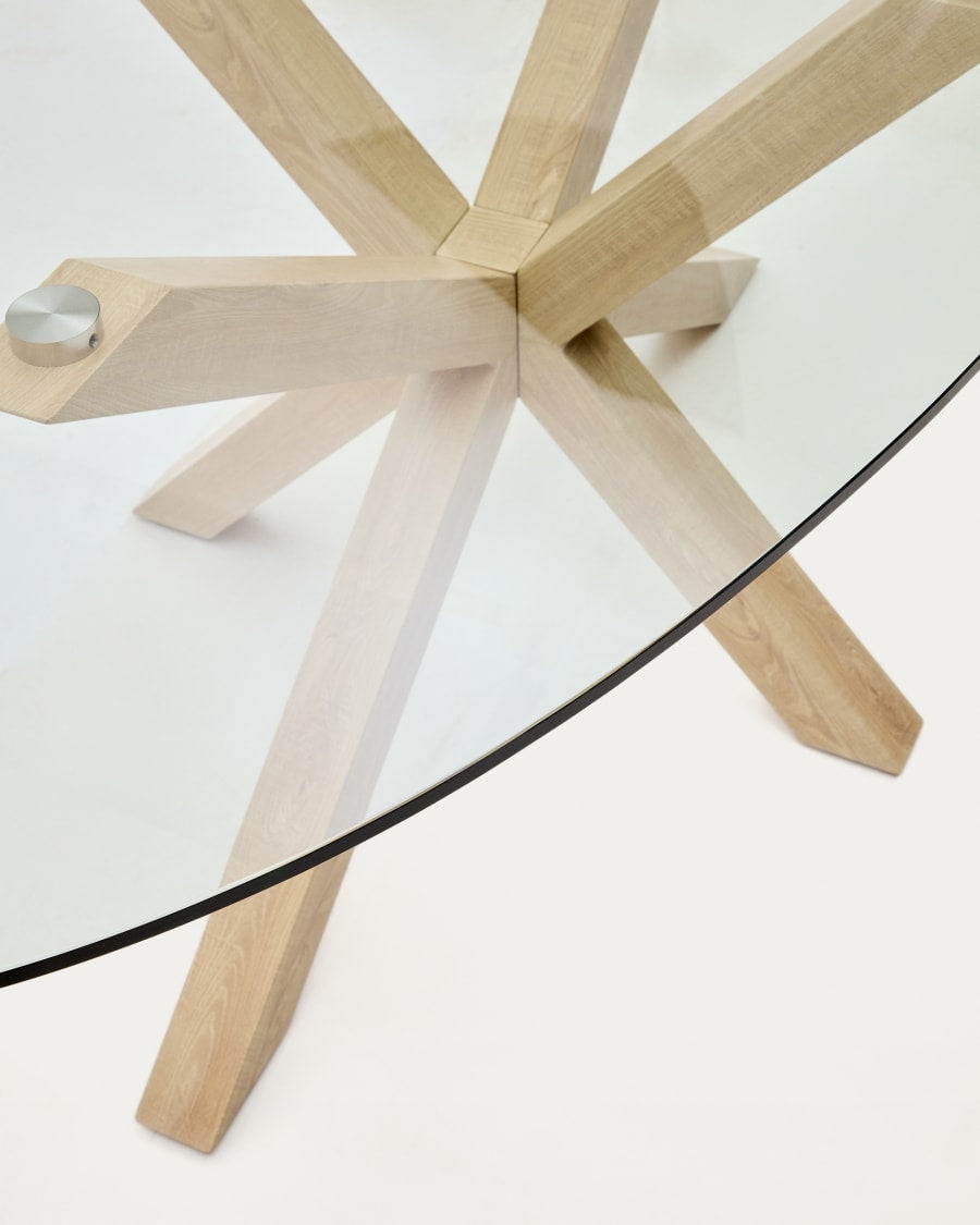 Japandi Oval Glass Table