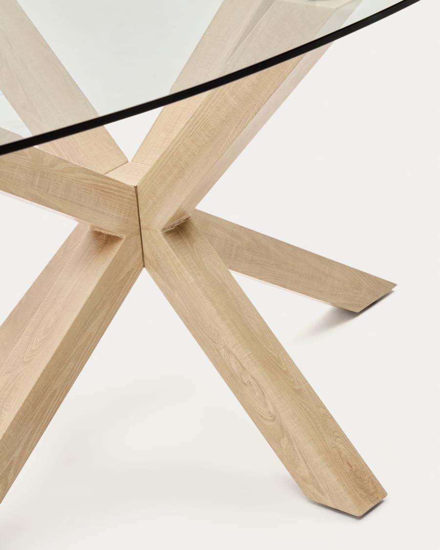 Japandi Oval Glass Table